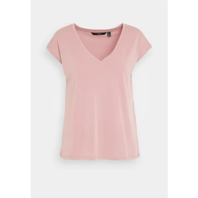 Afbeelding van Vero Moda Vmfilli Vneck TEE Tshirt basic, Dames, Maat: XS, Nostalgia rose