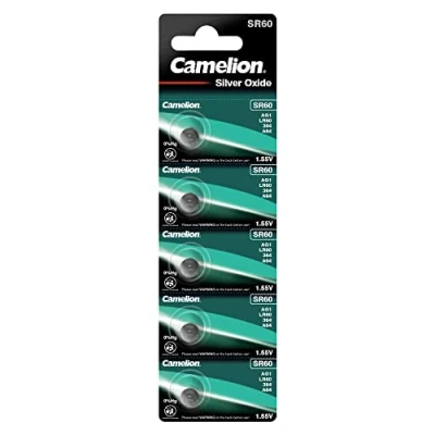 Afbeelding van Camelion 5x SR60W 1,55Volt Zilveroxide Knoopcellen 1 Blister met 5 stuks