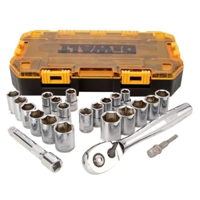 Afbeelding van Stanley Tools STADW73813 1/2 Inch Drive Tough Socket Set Geel/Zwart (23 delig)