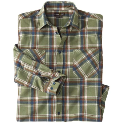 Afbeelding van Atlas for Men Geruit flanellen overhemd Forest Heren Verkrijgbaar in grote maten 5XL