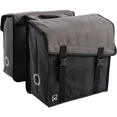 Afbeelding van Willex canvas dubbele 38 liter Grijs Zwart