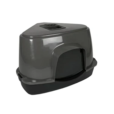 Afbeelding van Ebi Kattenbak Kat Cat House Prism 70 Zen Series L 56x70x46cm Donkergrijs 1st