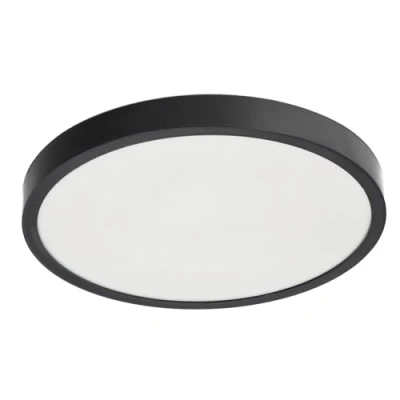 Afbeelding van EDO plafondlamp LED PERETI 18 Watt Zwarte ring 29,5 cm IP44 Waterdichte 1800lm Badkamerlamp Rond Badkamerverlichting 3000K Warm wit Plafond voor Kantoor, Keuken, Badkamer Woonkamer