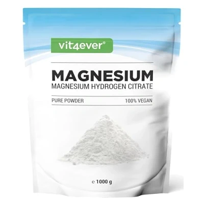 Afbeelding van Magnesiumpoeder 1000g Goed oplosbaar Puur poeder zonder toevoegingen Met maatschepje Premium kwaliteit Veganistisch
