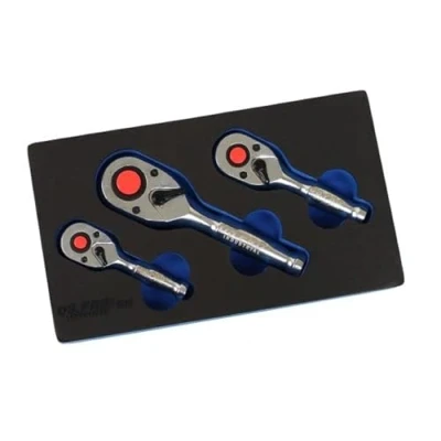Afbeelding van Stubby Korte Ratchet Dopsleutel Set 90 Tand Omkeerbare 1/4 &quot;3/8&quot; 1/2 &quot;Dr