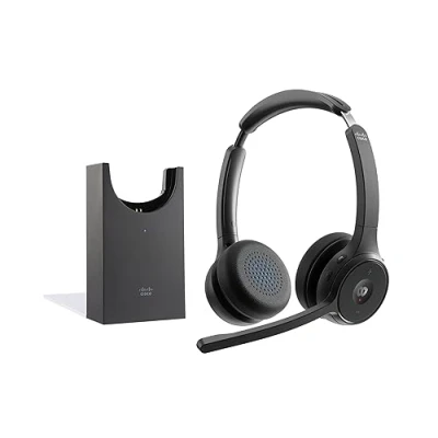 Afbeelding van Cisco HS WL 722 BUNAS C hoofdtelefoon/headset Draadloos Hoofdband Kantoor/callcenter Bluetooth Oplaadhouder Zwart