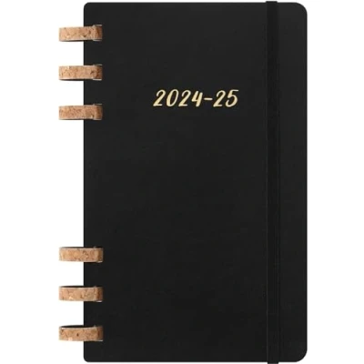 Afbeelding van Moleskine 12 Maanden Agenda 2024/25 Academic Spiral Week/Maand Large Zachte Kaft Zwart
