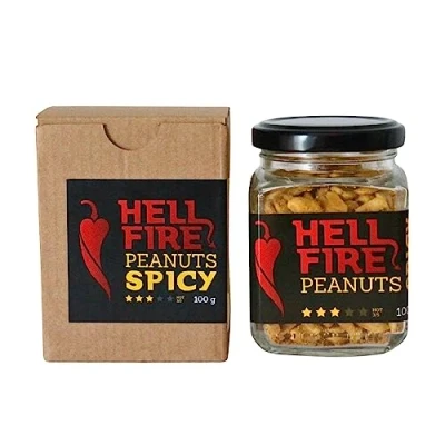 Afbeelding van I LOVE Spicy Hellfire Peanuts 100 g Pittige Geroosterde Pinda&#039;s met Habanero Chilipeper en Kruiden, Heetheid 3/5