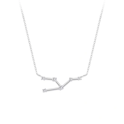 Afbeelding van JoyS Zilveren sterrenbeeld ketting Taurus Stier met zirkonia