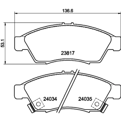Afbeelding van Remblokkenset, schijfrem HELLA PAGID 8DB 355 011 081