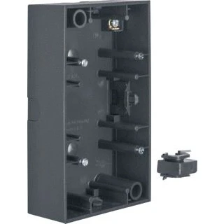 Afbeelding van Hager berker opbouwbehuizing 2 voudig verticaal b 3 antraciet 10421606