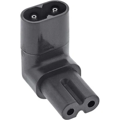 Afbeelding van C7 (haaks boven/beneden) C8 stroomadapter / zwart