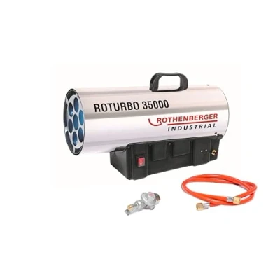 Afbeelding van Rothenberger Industrial Gas verwarming kanonen/blazer RoTurbo 35000 incl. piëzo ontsteking, slang &amp; slangbreukbeveiliging 34,0 kW, 150000363