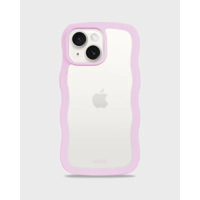 Afbeelding van holdit Wavy Case Lilac/Transparant iPhone 15/14/13