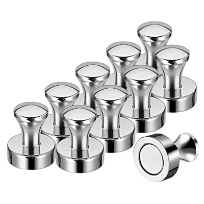 Afbeelding van Wukong 10 stuks neodymium magneet push pins, N35 sterke pin magneten voor whiteboard, prikbord, kaart, magneetbord, koelkast 20 x 25 mm