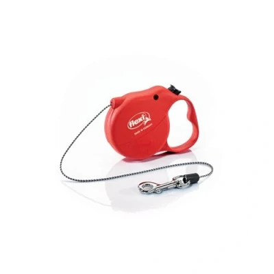 Afbeelding van Flexi Basic Standard Cord Red Mini Extra Small 3m Intrekbaar Dog Leash/Lead voor honden tot 8 kg