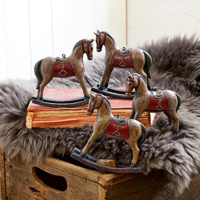 Afbeelding van LOBERON Sierpaard set van 4 Cory bruin