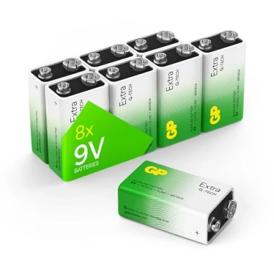 Afbeelding van GP Extra Alkaline batterijen 9V Batterij 9 volt blok 6LR61 8 stuks Nieuwe G TECH Technologie