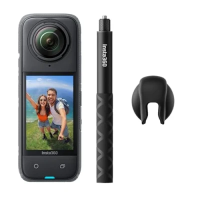 Afbeelding van Insta360 X4 On Geht&#039;s Bundle, waterdichte 8K 360 actiecamera, 4K groothoekvideo&#039;s, onzichtbaar selfiestick effect, 135 minuten batterijduur, AI bewerking, zonder microSD kaart