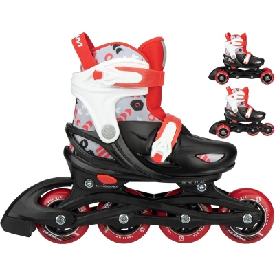 Afbeelding van Nijdam 3 in 1 Inline Skates Verstelbaar Street Shift Zwart / Rood Maat 25 28