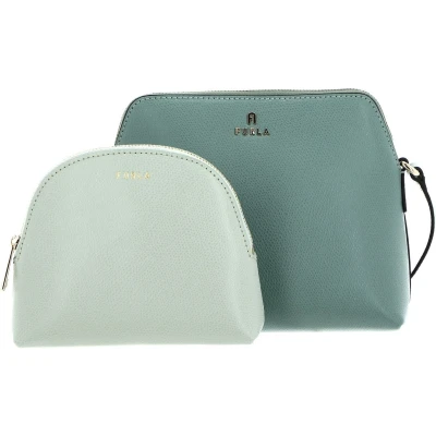 Afbeelding van FURLA Schoudertas Ares Camelia Mini Crossbody Mineral Green + Felce Mintgroen