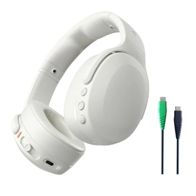 Afbeelding van Skullcandy Crusher Evo Draadloze over ear koptelefoon met Sensory Bass, een accuduur van 40 uur, Extra Charging Cable, microfoon, ondersteuning voor iPhone/Android en Bluetooth apparaten, Bone