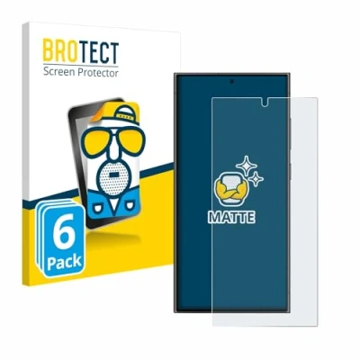 Afbeelding van BROTECT (6 Stuks) Antireflecterende Beschermfolie voor Samsung Galaxy S24 Ultra Anti Glare Screen Protector, Mat, Ontspiegelend