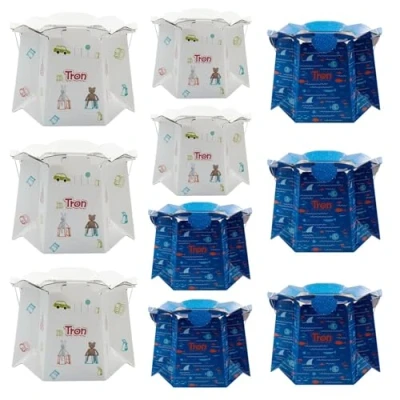 Afbeelding van Tron Set van 10 stuks Wegwerp kinderpotje / Plaspot Ondersteunt een druk 30 kg Mix kleur