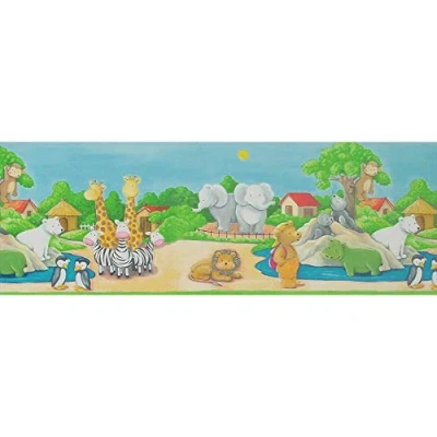 Afbeelding van DIERENTUIN BEHANGRAND Kinderkamer meerkleurig A.S. Création Only Borders 11