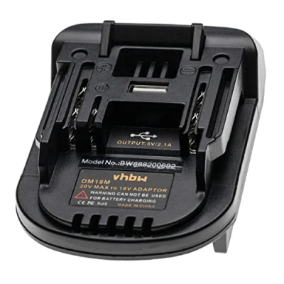 Afbeelding van vhbw Accuadapter compatibel met DeWalt &amp; Milwaukee 20 V Li Ion accu&#039;s, Makita 18 elektrisch gereedschap