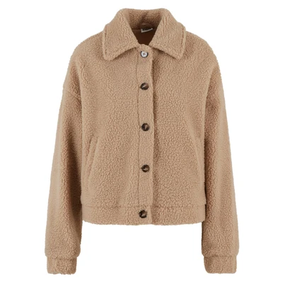 Afbeelding van Urban Classics Short Sherpa Button Jacket XXL Beige