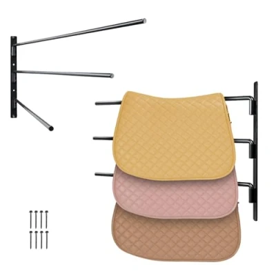 Afbeelding van VEVOR 2x zadelhouder met drie niveaus zadelstandaard hoofdstelhouder wandmontage