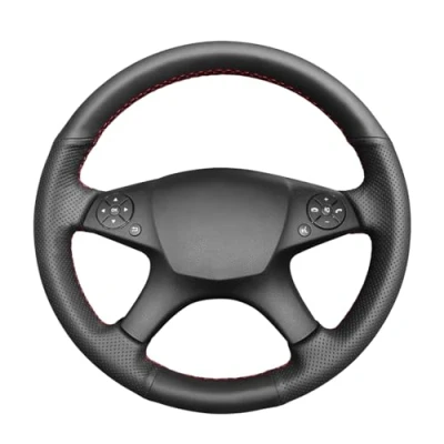 Afbeelding van MEWANT Auto Stuurhoes Wrap voor Mercedes Benz W204 C Klasse C280 C230 C180 C260 C200 C300 Handgestikt gemaakt van kunstleer