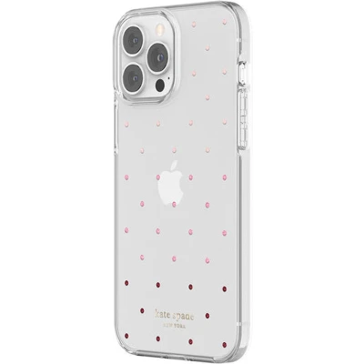 Afbeelding van Kate Spade New York Protective Hardshell Case for iPhone 13 Pro Max Pin Dot Ombre/Pink/Clear