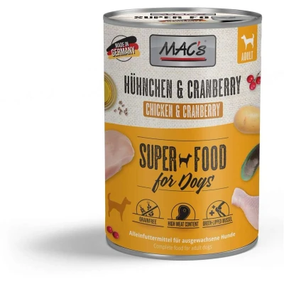 Afbeelding van Mac&#039;s Hondenvoer Graanvrij Kip &amp; Cranberry, 400 g