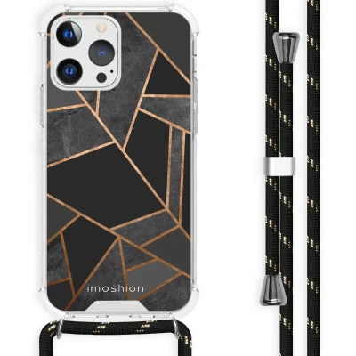 Afbeelding van Apple iPhone 13 Pro Hoesje Kunststof iMoshion Softcase/Koordhoesje/Backcover Zwart Telefoonhoesje