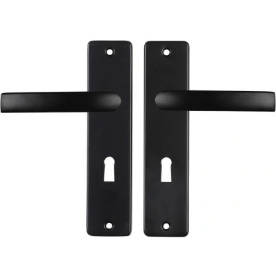 Afbeelding van Deurklink met sleutelschild Starx Blok 56 mm (Aluminium, Zwart)
