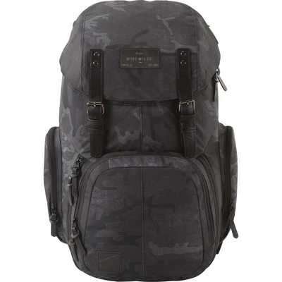 Afbeelding van Nitro Weekender Dagelijkse rugzak met gevoerd laptopvak, schoolrugzak, wandelrugzak incl. nat vak, Gesmede Camo, 42 L, Dagrugzak