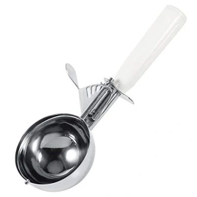 Afbeelding van Nikou Ice Cream Scoop Praktische RVS Fruit Lepel met Plastic Handvat Keuken Tool (Kleur: Wit 8 cm)
