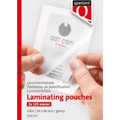 Afbeelding van Lamineerhoes creditcard 54x86mm 2x125micron 100stuks