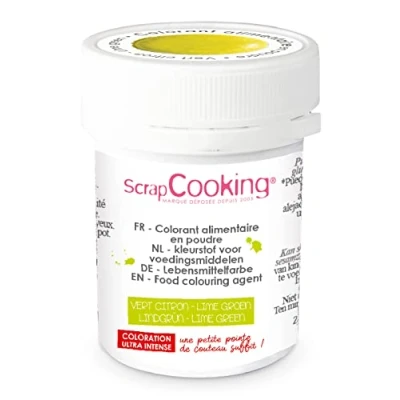 Afbeelding van ScrapCooking 4034 Kunstmatige kleurstof van poeder, limoengroen, 5 g levensmiddelenverf voor gebak &amp; desserts