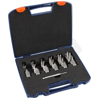 Afbeelding van Rotec Kernborenset 7 Delig 12, 14, 16, 18, 20 &amp; 22mm HSS Weldon (1 Set)