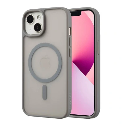 Afbeelding van Apple iPhone 14 MagSafe Hoesje Kunststof imoshion Hardcase/Backcover Grijs Telefoonhoesje