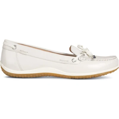 Afbeelding van Geox VEGA Mocassins, Dames, Maat: 36, Offwhite Leer en imitatieleer