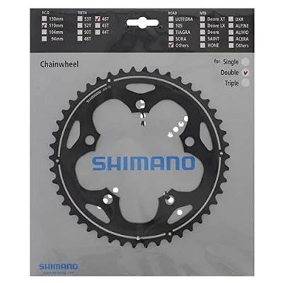 Afbeelding van Shimano Kettingblad Fc cx50 46t 10s 110 Mm Zwart