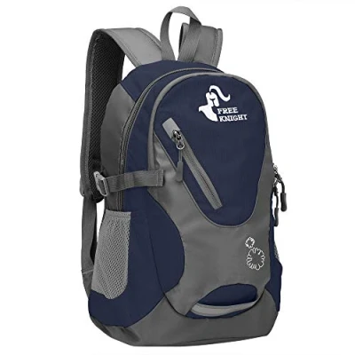 Afbeelding van free knight Kleine dagrugzak, 20 liter, fietsen, wandelrugzak, waterdichte reisrugzak, lichtgewicht, Donkerblauw, Lang, Minimalistisch