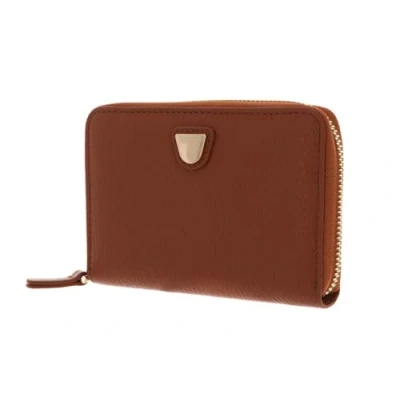 Afbeelding van COCCINELLE Leren Portemonnee Lucilla Zip Around Wallet Caramel Bruine