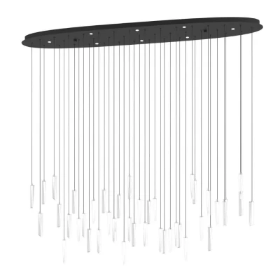 Afbeelding van Stars of Light Grote hanglamp Sardenara zwart 148cm 390349