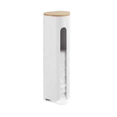 Afbeelding van Wattenschrijfjes houder muur / wandhangend wit met hout