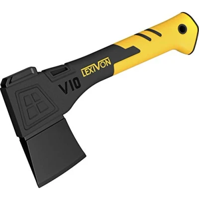 Afbeelding van LEXIVON V10 Camping Hatchet, 10 Inch Axe Ergonomic TPR Grip, Lightweight Fiber glass Composite Handle Protective Carrying Sheath Included (LX V10)